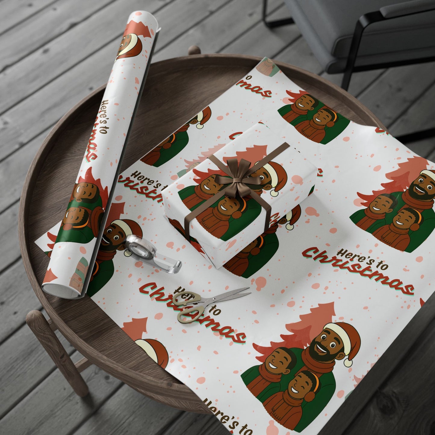 Like Father Like Sons Joyful Christmas Wrapping Paper