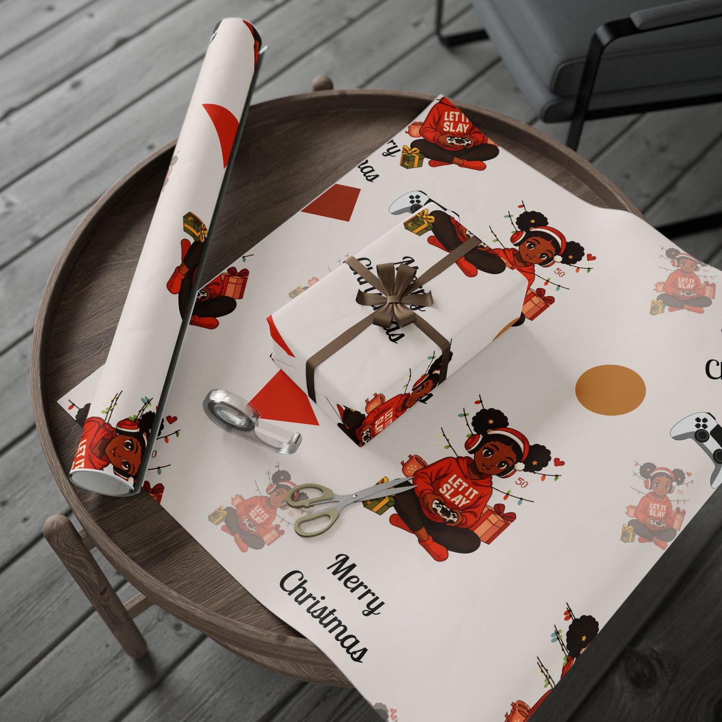 Gamer Girl Holiday Gift Wrap