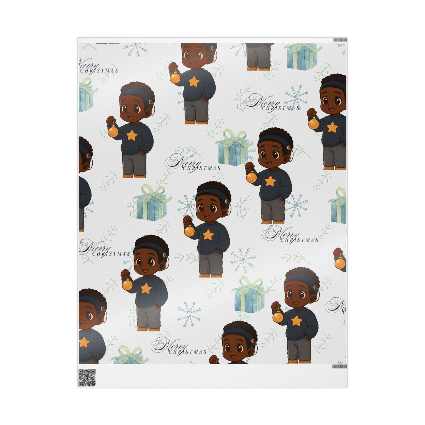 Little King Cochlear Implant Christmas Wrapping Paper — Inclusive Holiday Gift Wrap