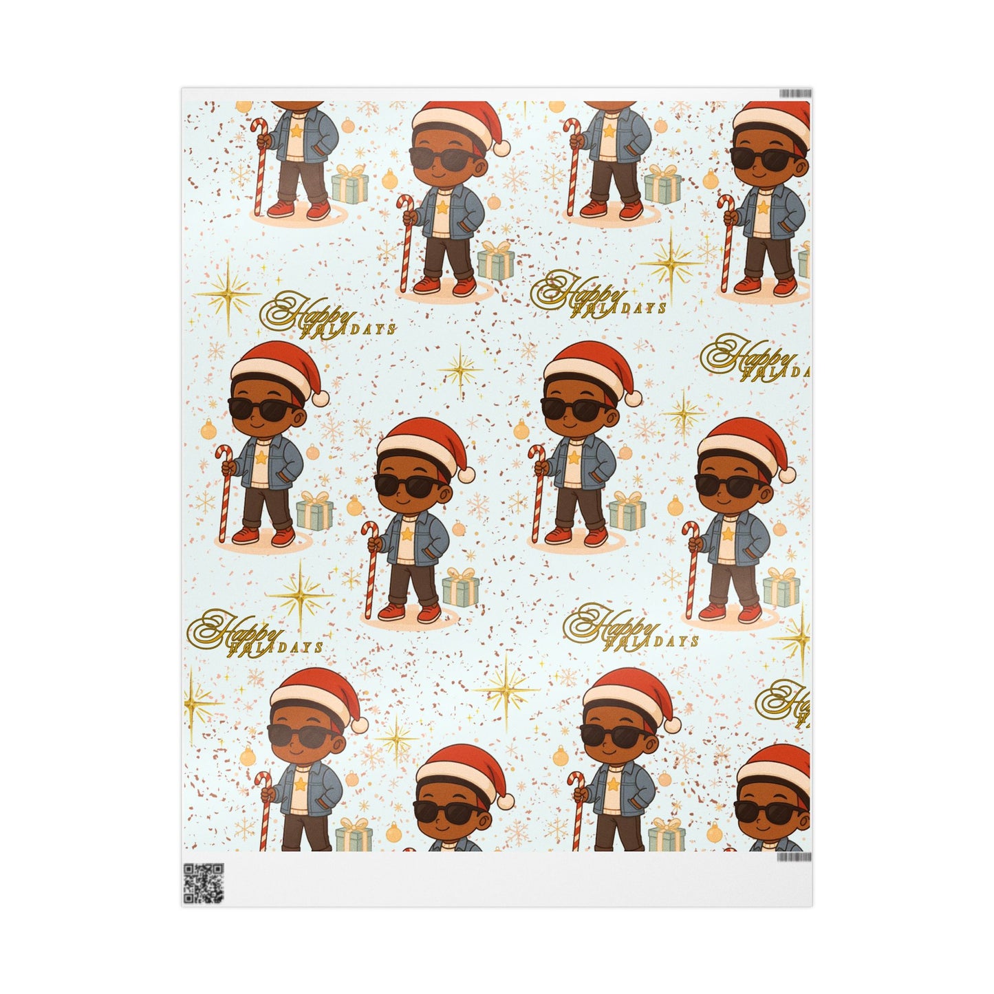 Holiday Magic! Visually Impaired Boy Christmas Wrapping Paper