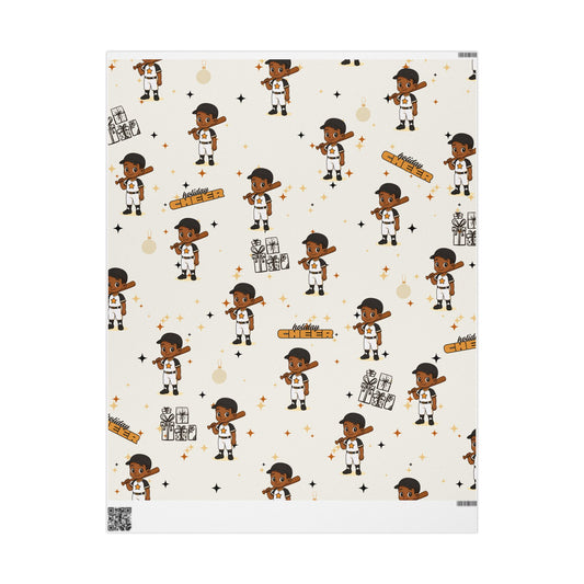 Little King Baseball Holiday Wrapping Paper