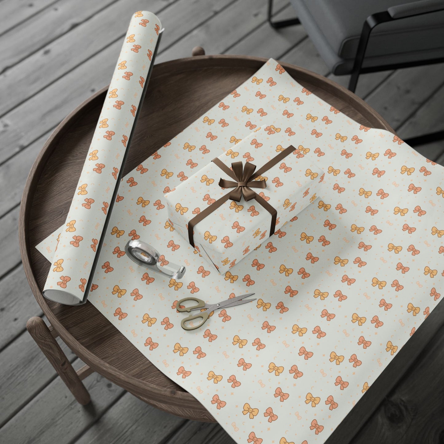 Smiling Bows Gift Wrap — Cute Kawaii-style Gift Wrap for Weddings, Baby Showers, Birthdays & More!