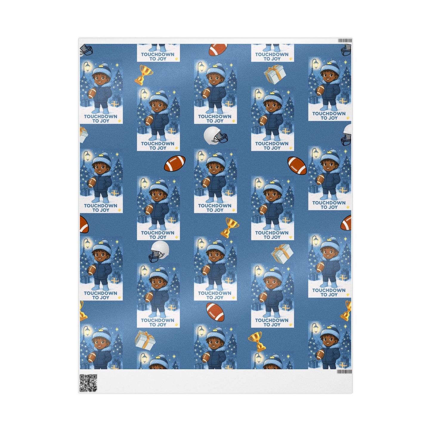 Touchdown to Joy Sports-Themed Wrapping Paper
